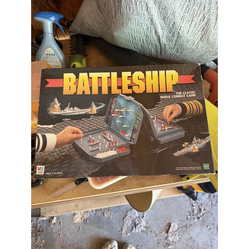 Milton Bradley Battleship Classic Naval Combat Board Game Portable 2 Players
